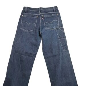 Y2K 00s 02 Levi's Relaxed Baggy Straight Fit Carpenter Jean Dark Men W33 L32